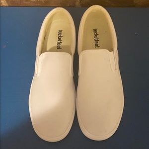 Bucketfeet White Slip-on Sneakers